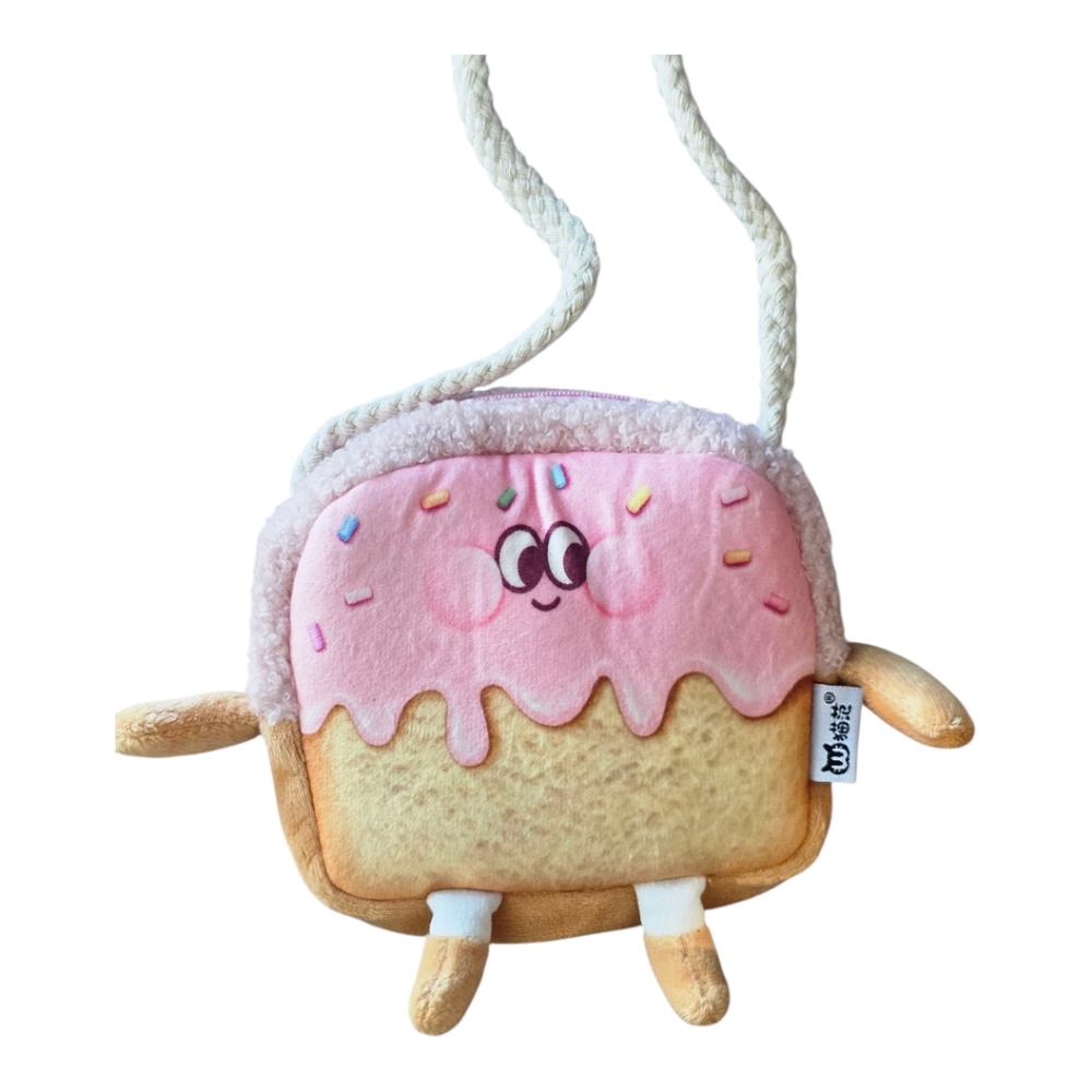 Charming Pink Frosted Pastry Plush Bag-NWOT